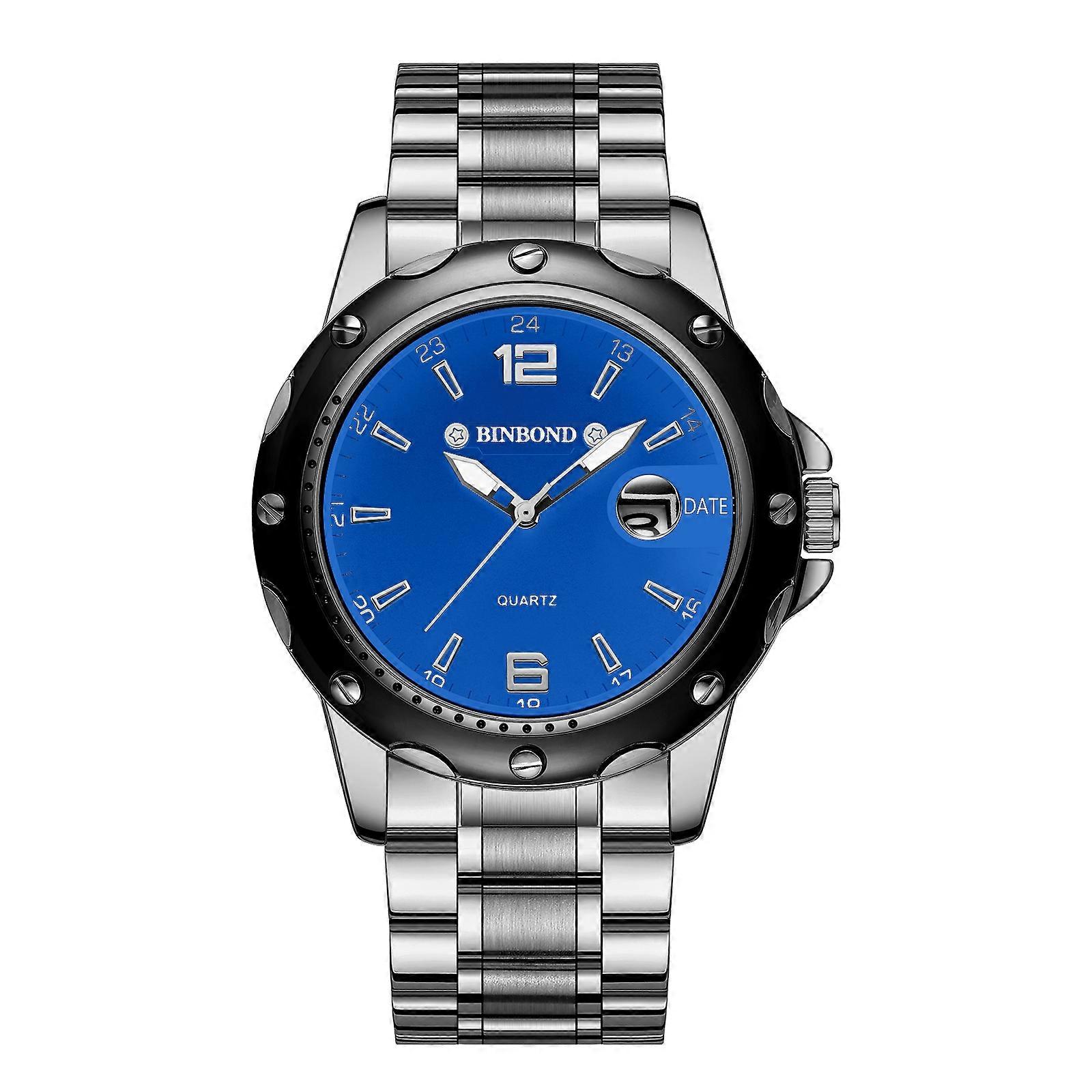 BINBOND B9696 Watch White Steel-Blue