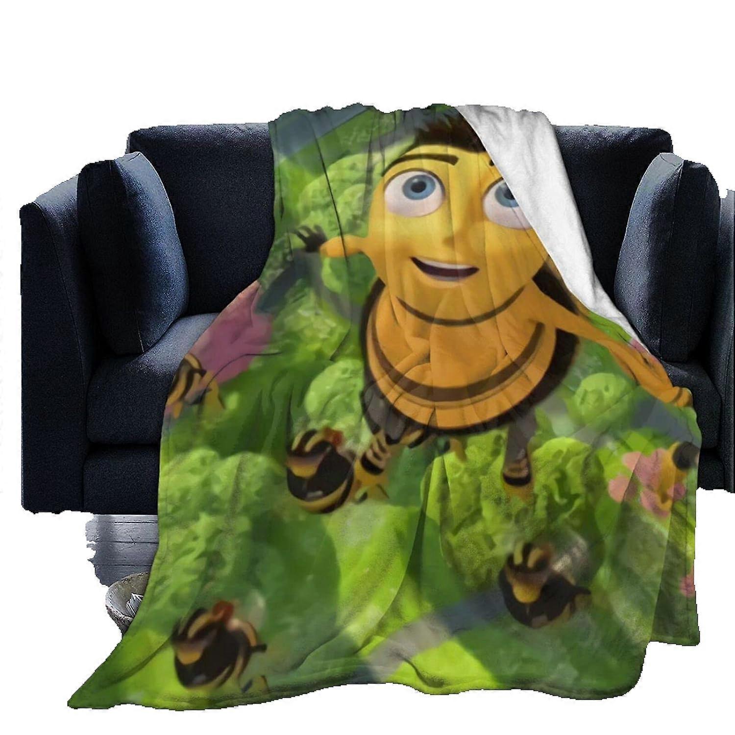 Maya The Bee Ultra-Soft Micro Fleece Blanket Home Decor Throw Lightweight for Couch Bed -Q123-812