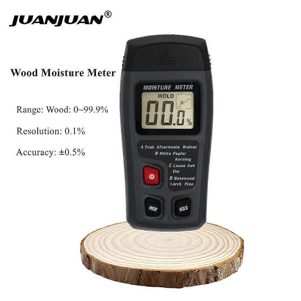 MT10 Two Pins Digital Wood Moisture Meter 0-99.9% Wood Humidity Tester Timber Damp Detector with Large LCD Display 40%Off