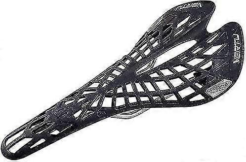 Siodełko do roweru szosowego Mountain Hollow Poduszka siodełka z włókna węglowego Spider Web Lekkie siodełko do długiej jazdy na rowerze (czarne) man jia