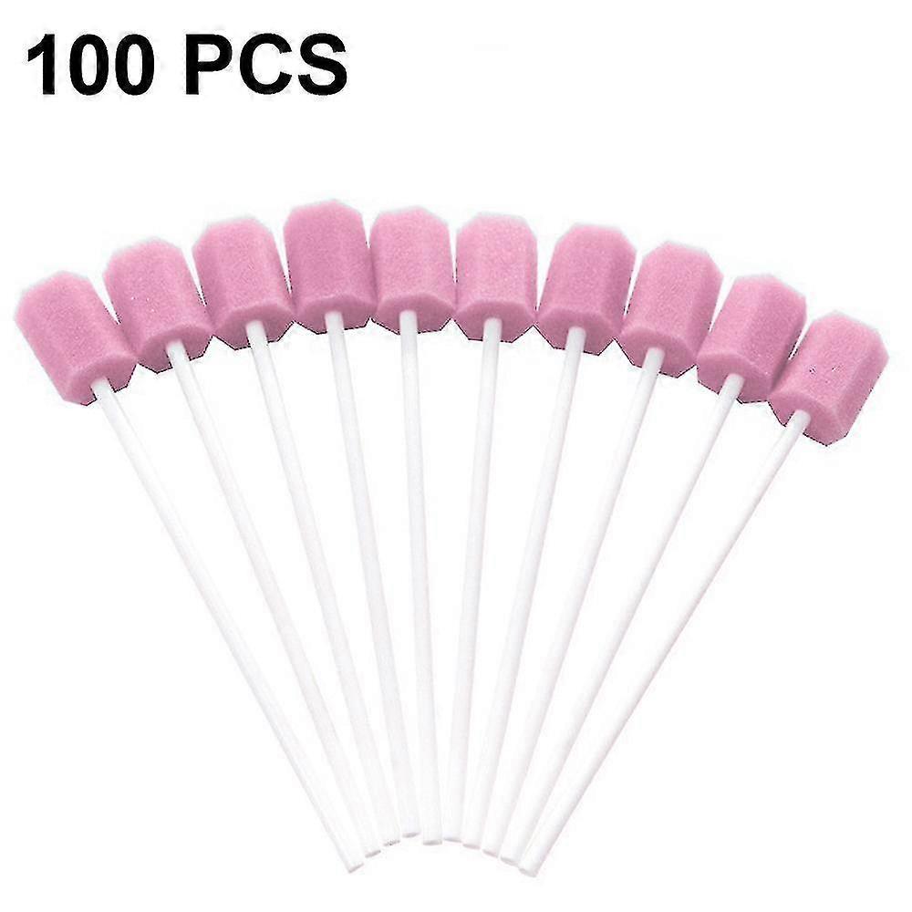 100 Pcs Oral Care Swabs - Tooth Cleaning Mouth Toothette Oral Sponge