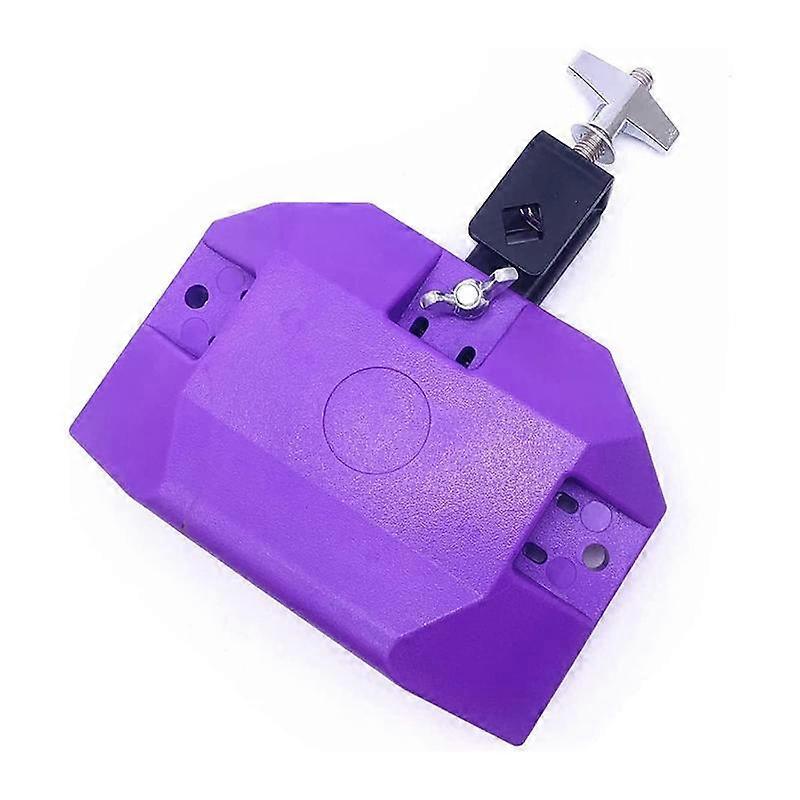 Jam Drum Block Musical Instrument Plastic with 3 Sided Mount Medium Pitch (Purple)