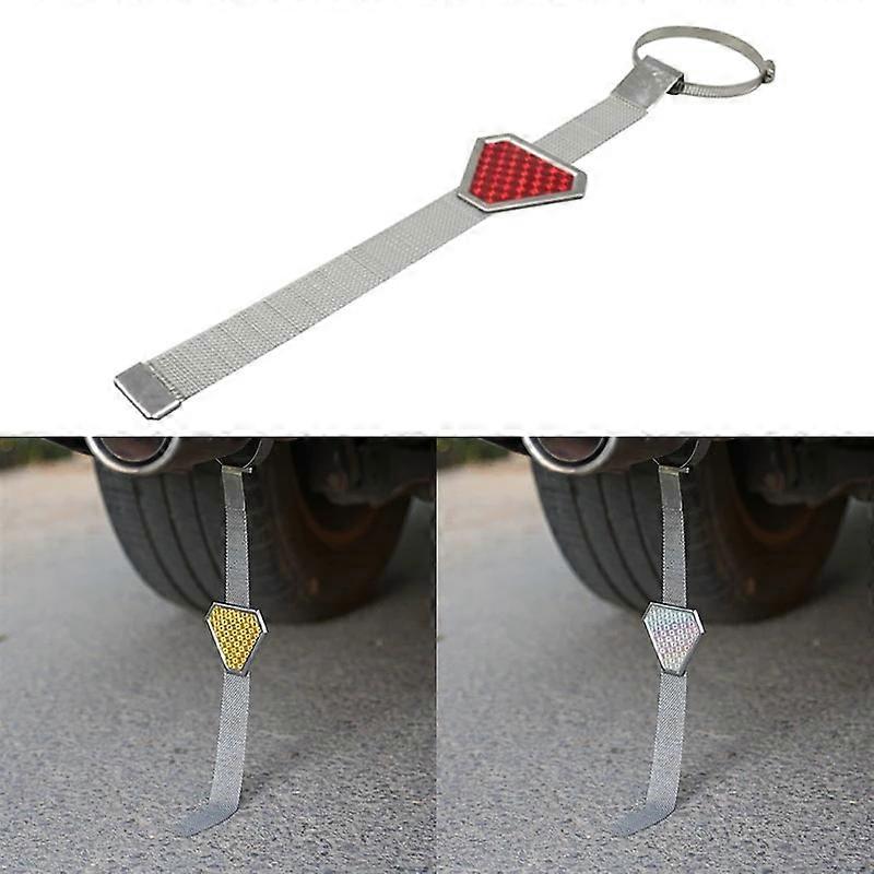 Triangle Shaped Car Grounding Chain Anti-static Strip Metal Electrostatic Belt Prevent Accidents Warning Reflective Tape