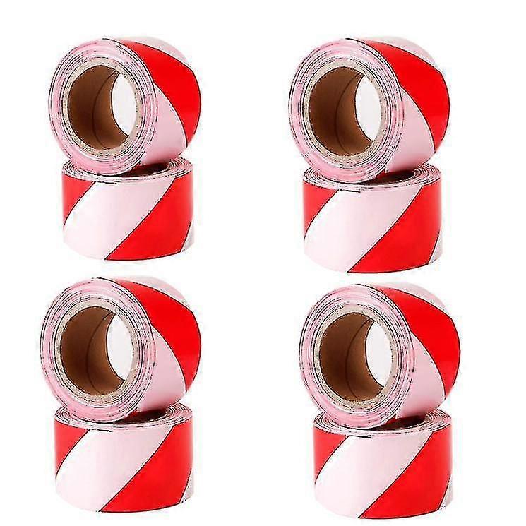 8 Rolls Red and White Warning Tape