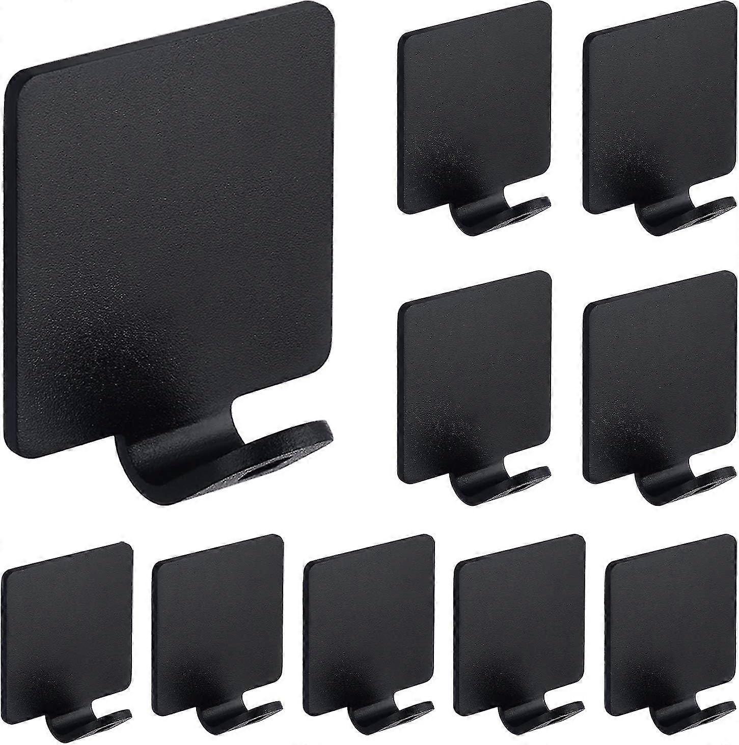 2 black non-marking perforated single hooks