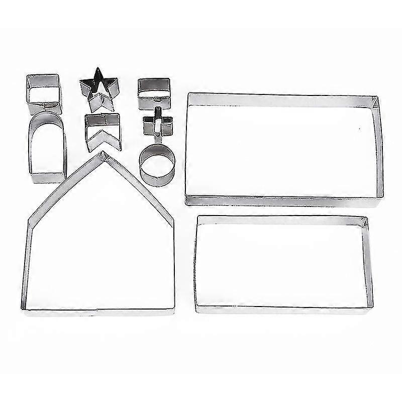 Navidad Gingerbread House Cookie Cutter Set 10pcs
