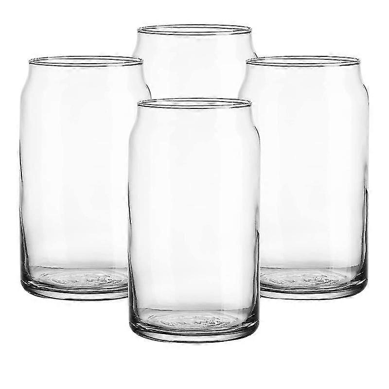 Drinking Glasses 4pc Can Shaped Glass Cup Set