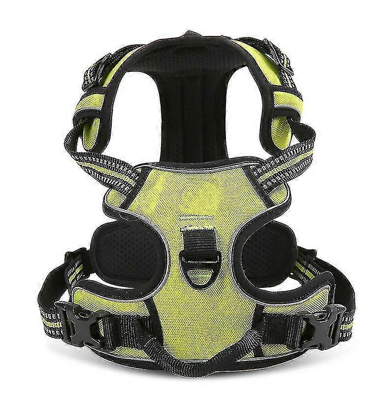 No Pull Dog Straps Reflective Adjustable Straps 2 Snaps Easy Control Handles