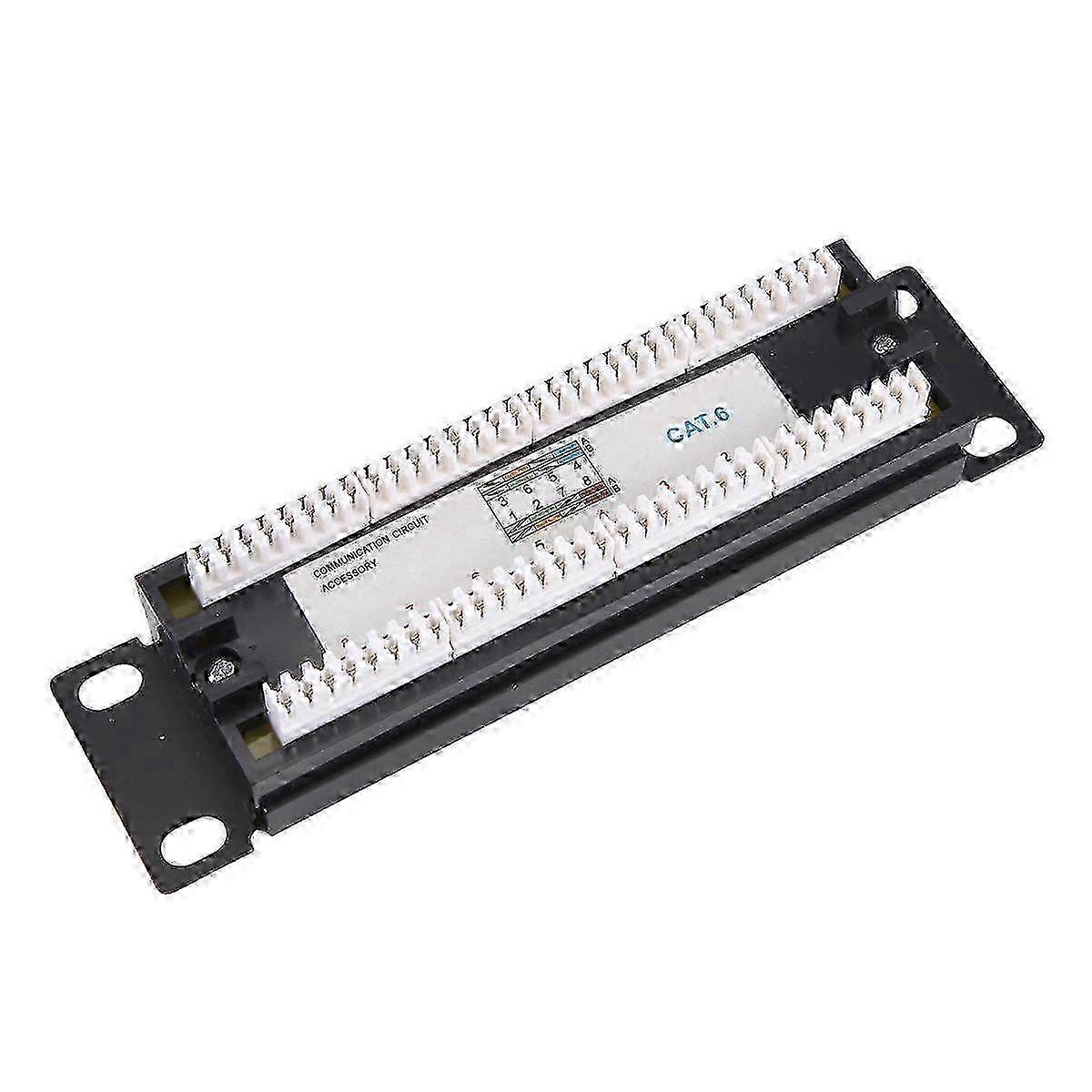 CAT6 8 Ports Patch Panel Rack Network 10 Inch 1U Rack Mount with RJ45 Socket for Household Distribu
