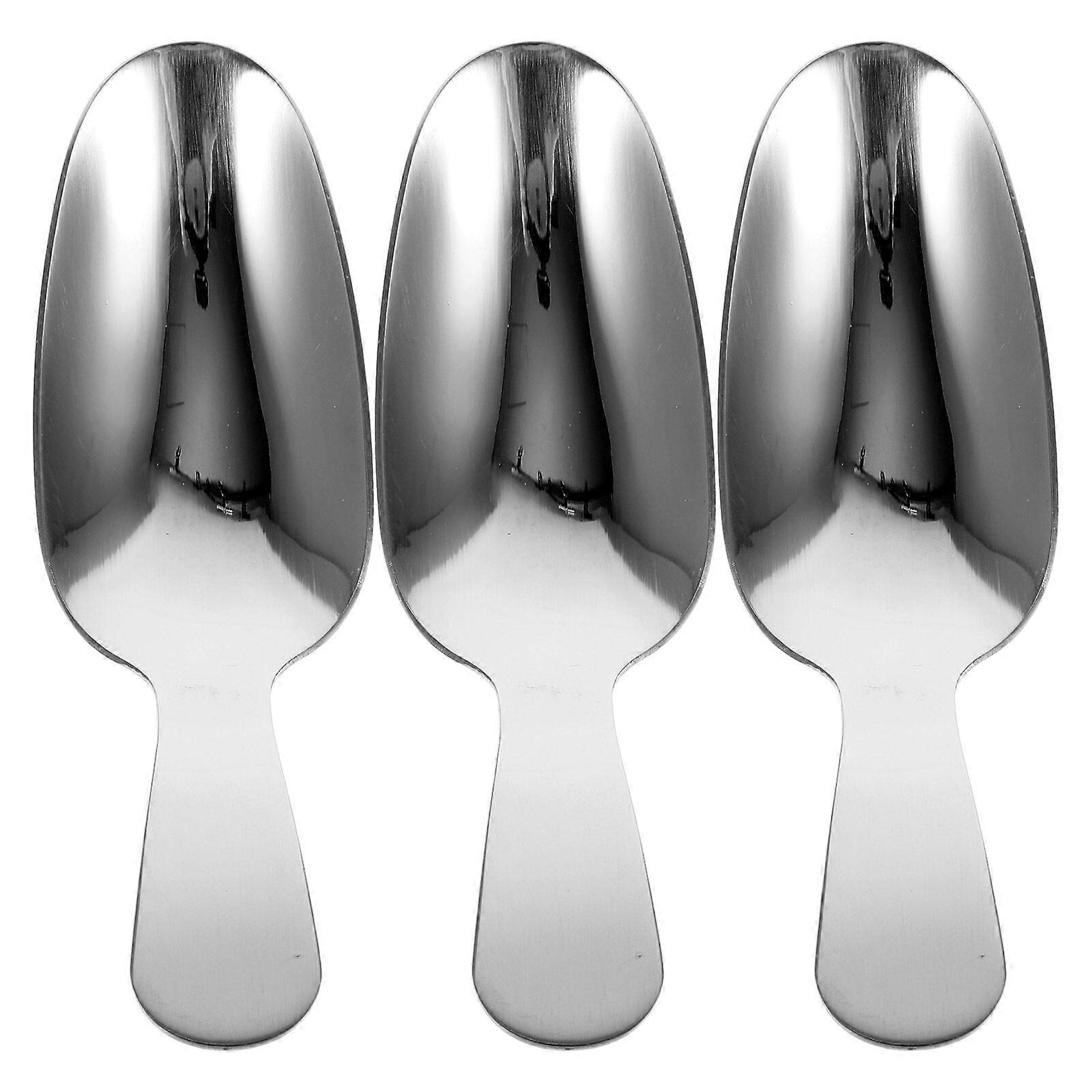 3stk rustfritt stål kort håndtak multifunksjonelle dessertkuler iskremkuler