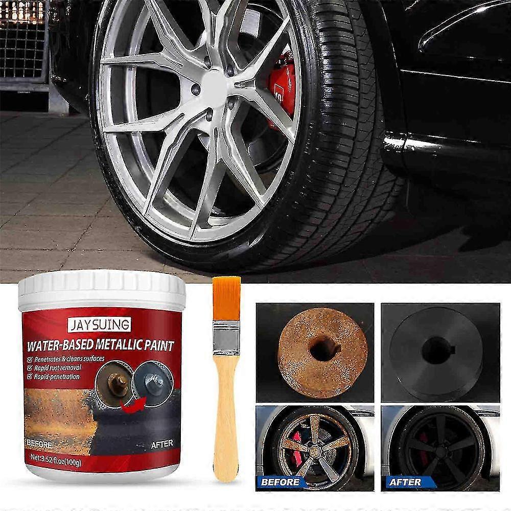 100g Water Based Metal Paint Rust Inhibitor Anti Rust Automotive Paint Primers With Brush
