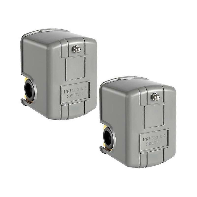 2pc pessurbryter for brønnpumpe, 30-50psi vanntrykkbryter, 1 / 4in kvinnelig npt vannpumpe trykkreguleringsbryter