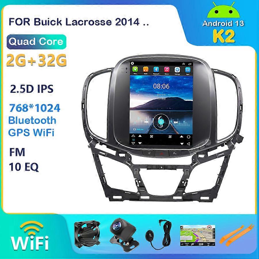 Tesla Style Vertical Screen Car Radio For Buick Lacrosse 2014 Android 13 Multimedia Player Navigation GPS Carplay