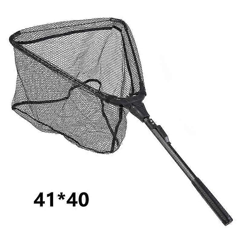 Fishing Net Fish Landing Net Foldable Collapsible Pole Handle Durable Nylon Material Mesh Fish Net