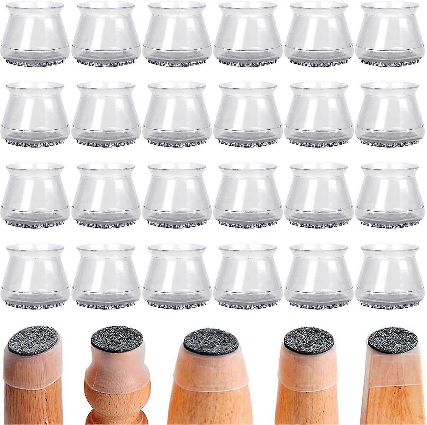 24pcs stol bengulv silikone møbler fødder protector pad