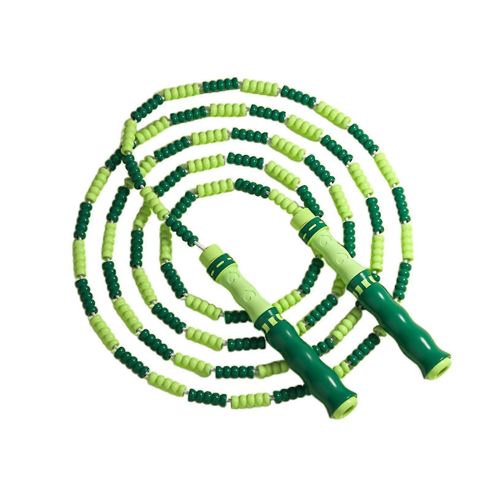 Adjustable Jump Rope For Fat-burning Exercise Colorful Soft Bead Bamboo Joints Skipping