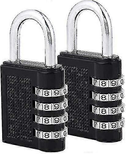 Padlock Numbers, 4 Digit Combination Lock Locker For Gym, School 2 Pieces