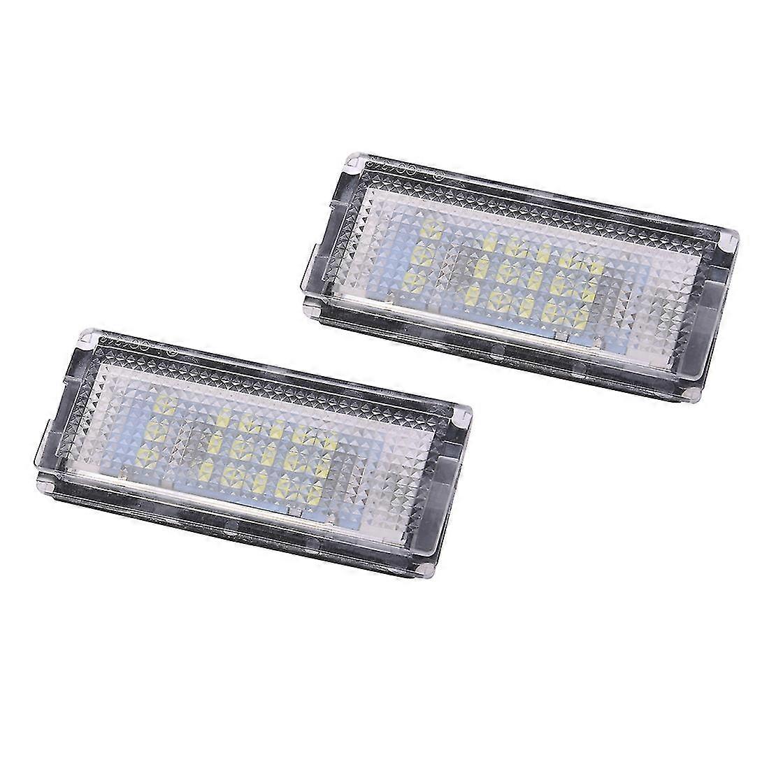 2 قطعة لوحة ضوء 18 الصمام 3528smd الأبيض لوحة ترخيص ضوء ل E46