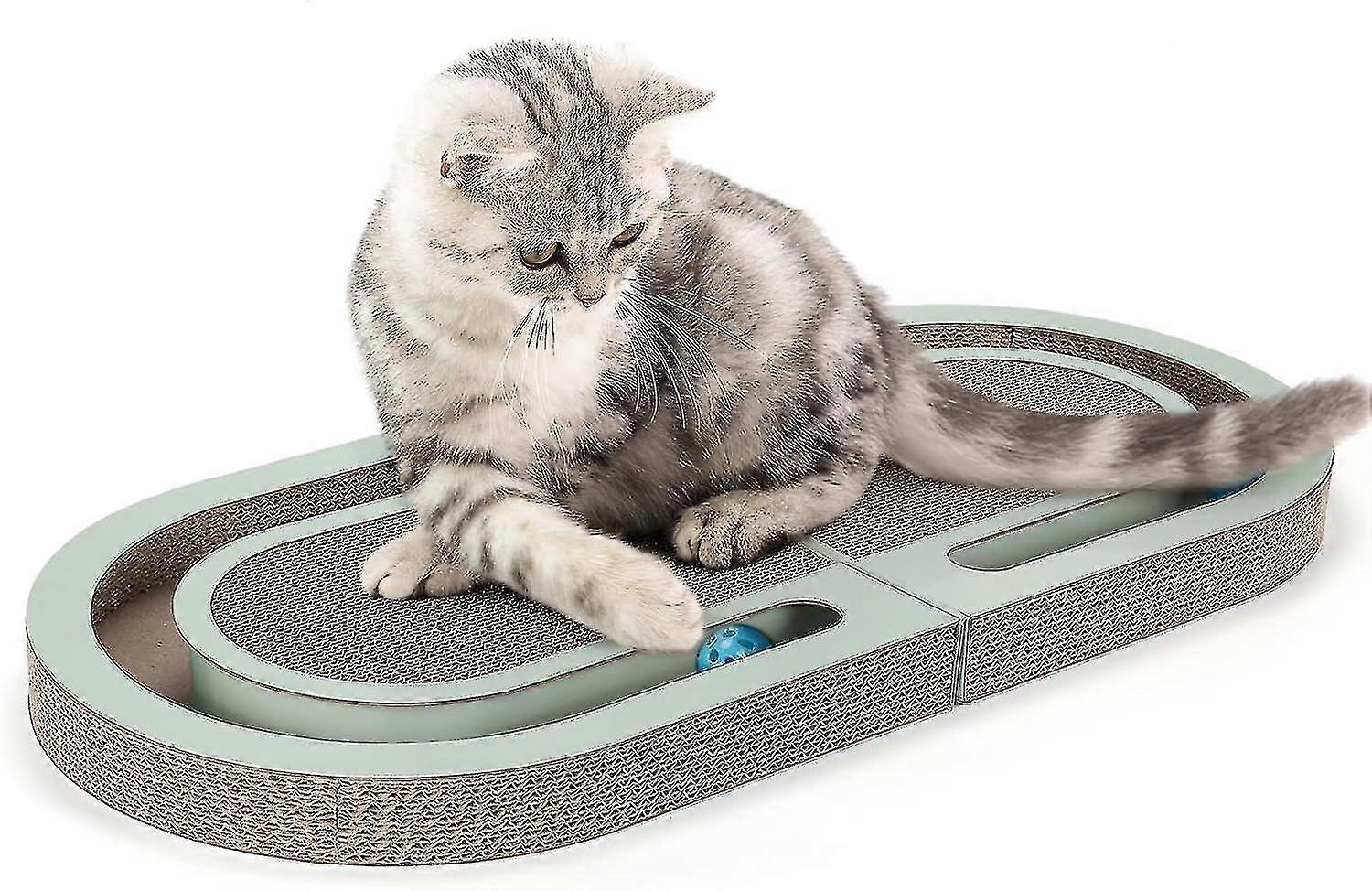 Cat Scratch With Bell Ball, Reversible Cat Scraper Board, Catcut