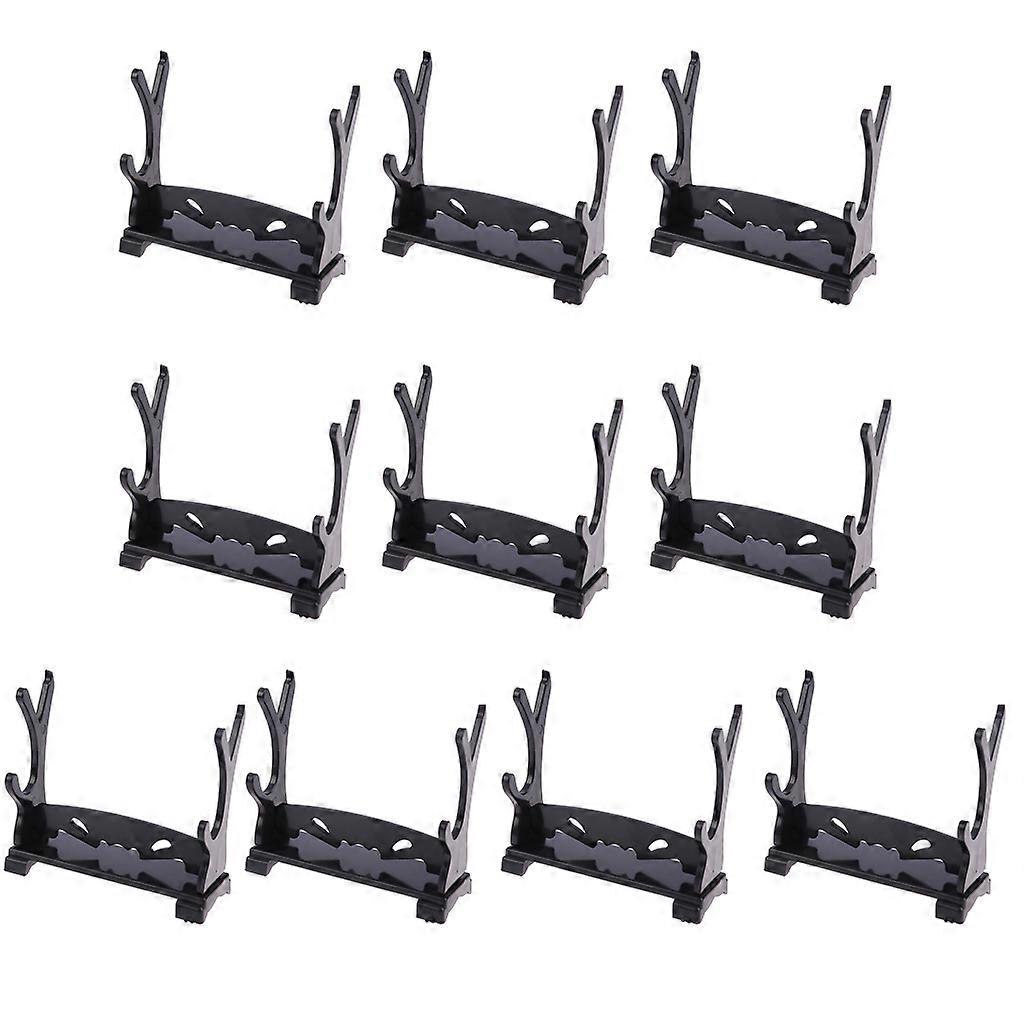 10 Pcs/Set Sword Stand Two Tiers Holder Display Stand Practical PVC Bracket Rack