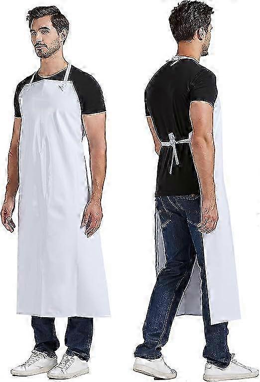 Apron Lightweight Soft PU Waterproof Chef Apron Adjustable Straps Pet Grooming Restaurant Butcher Apron CFS0003