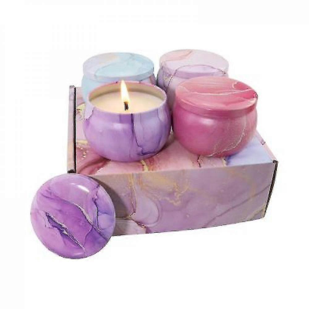 upgraded large tin of soy candle scented lavender candle gift(set2)