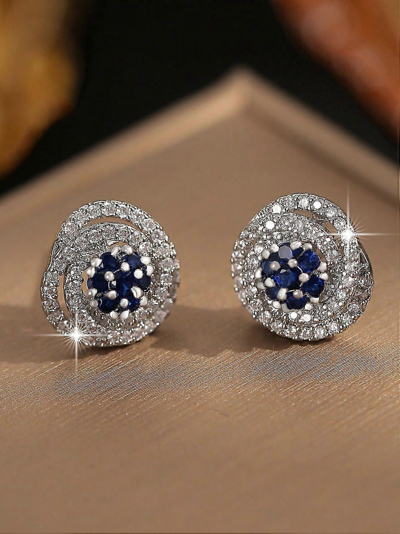 1 زوج رومانسية روز زهرة مكعب ديكور مسمار الأقراط للنساء فساتين الزفاف التي يرجع تاريخها هدية