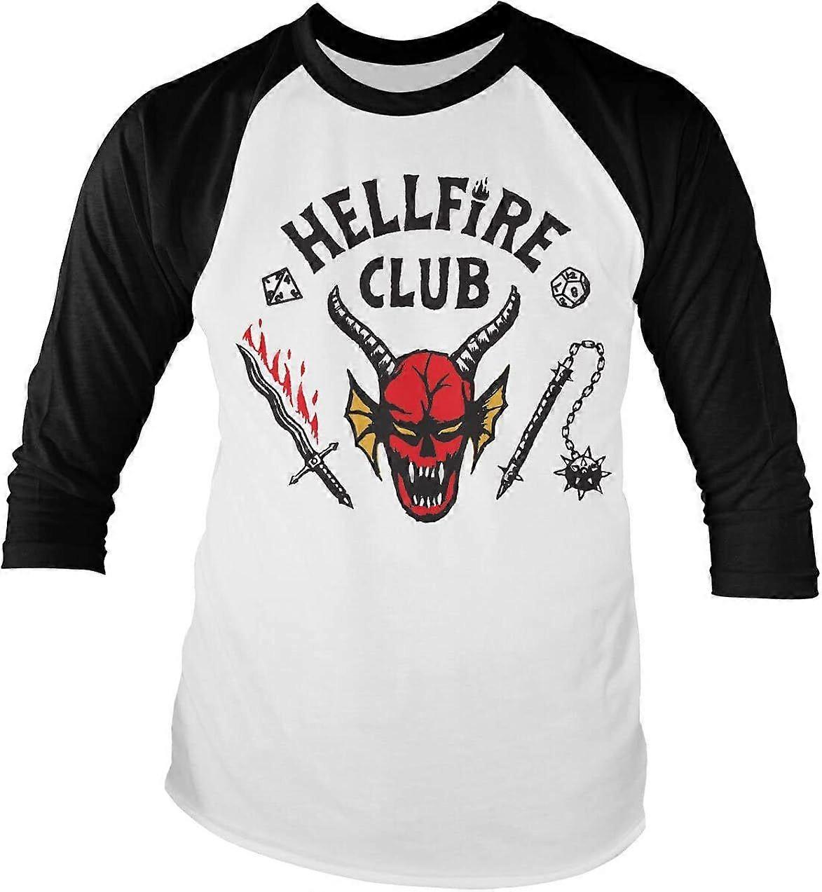 Hellfire Club بيسبول كم طويل 3/4 كم تي شيرت