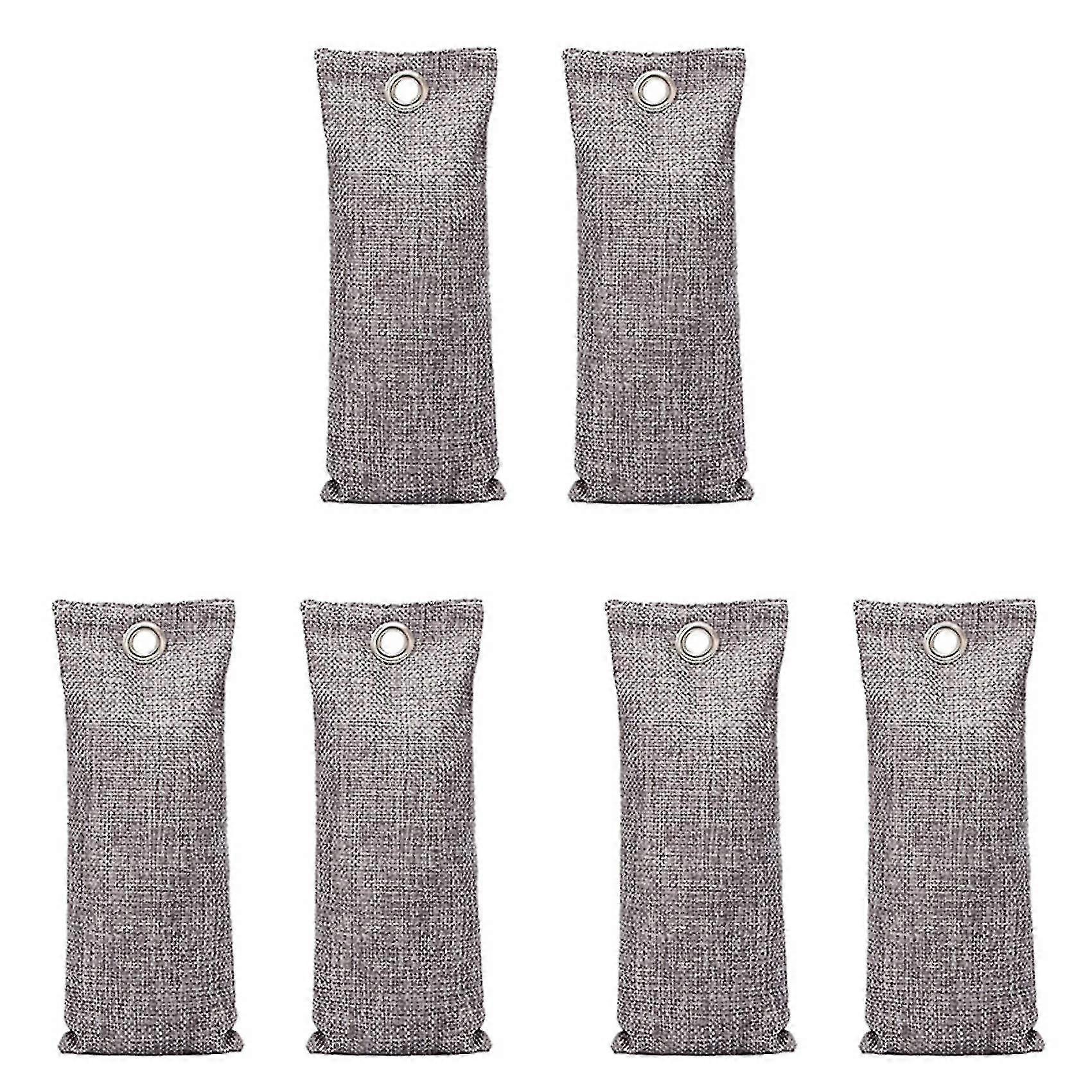 Bamboo Charcoal Air Purifying Bag (6 Pack) 50g Activated Charcoal Odor Absorber Natural Air Freshen