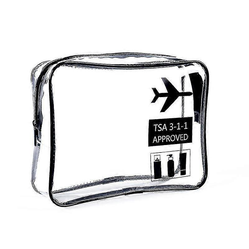 クリアバスアメニティバッグ - 2 X飛行機クリアバッグ - 液体キャリングバスアメニティバッグ - クリアユニセックスバスアメニティバッグ、ブラック