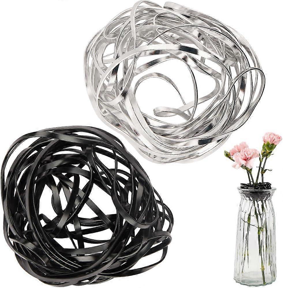 2 Colors Flower Fixed Grid Aluminum Alloy Round Floral Vase Insert Arrangement Fixing Tool Decorative Arranger for Centerpieces Vase Pin Fixer Table D