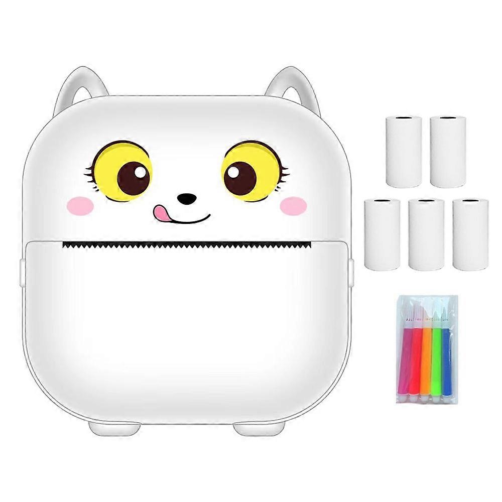 Type A X15A Mini Inkless Bluetooth Thermal Printer Printing Device (5 Printing Paper Rolls + 5 Pens)