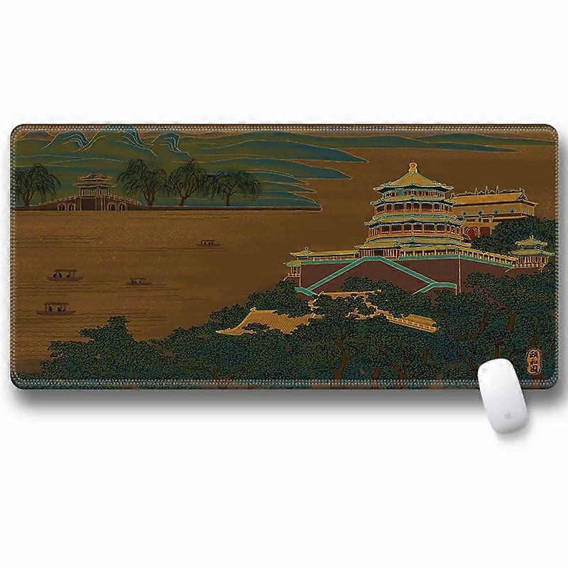 Type K Computer Laptop Mouse Pad Chinoiserie Gaming Play Mat Office Desk Mat (Size: 300x600x2mm)