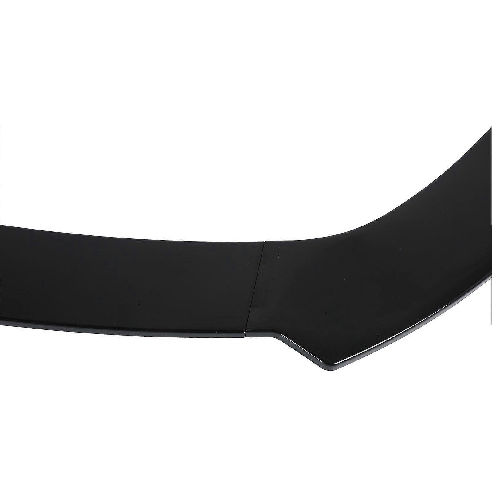 4PCS Front Bumper Lip Glossy Black with Mounting Screws Universal Vehicle Modification