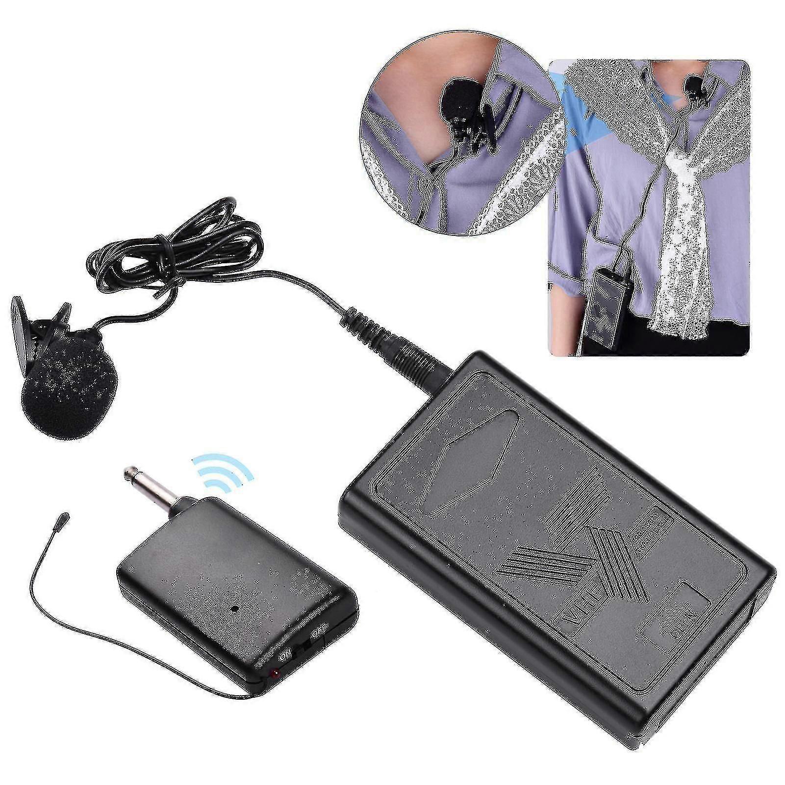 Bärbar Lavalier Lapel Collar Clip-on trådlös mikrofon röstförstärkare för föreläsningskonferens Talkampanj