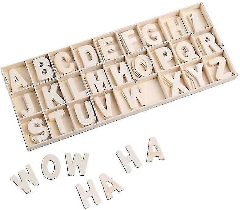 Wooden alphabet large natural letters