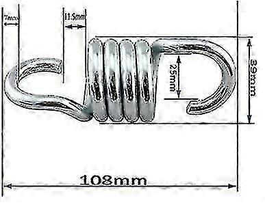 10 cm kraftig hängmatta, fjäder, verandagungor, fjäder, upphängningskrokar för boksäck, 2-pack