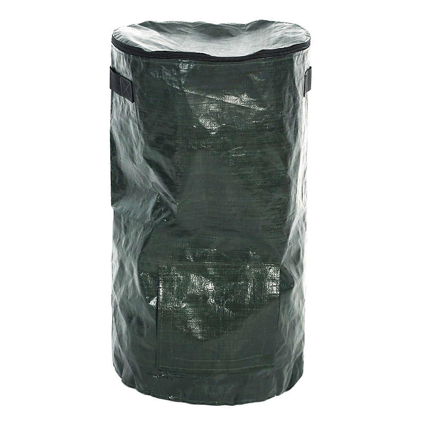 Garden Compost Bag Large Capacity Tear-Resistant Plastic Fertilizer Waste Sacks Speed Up Fermentation Easy Install Eco-Friendly Waterproof Yard Compos