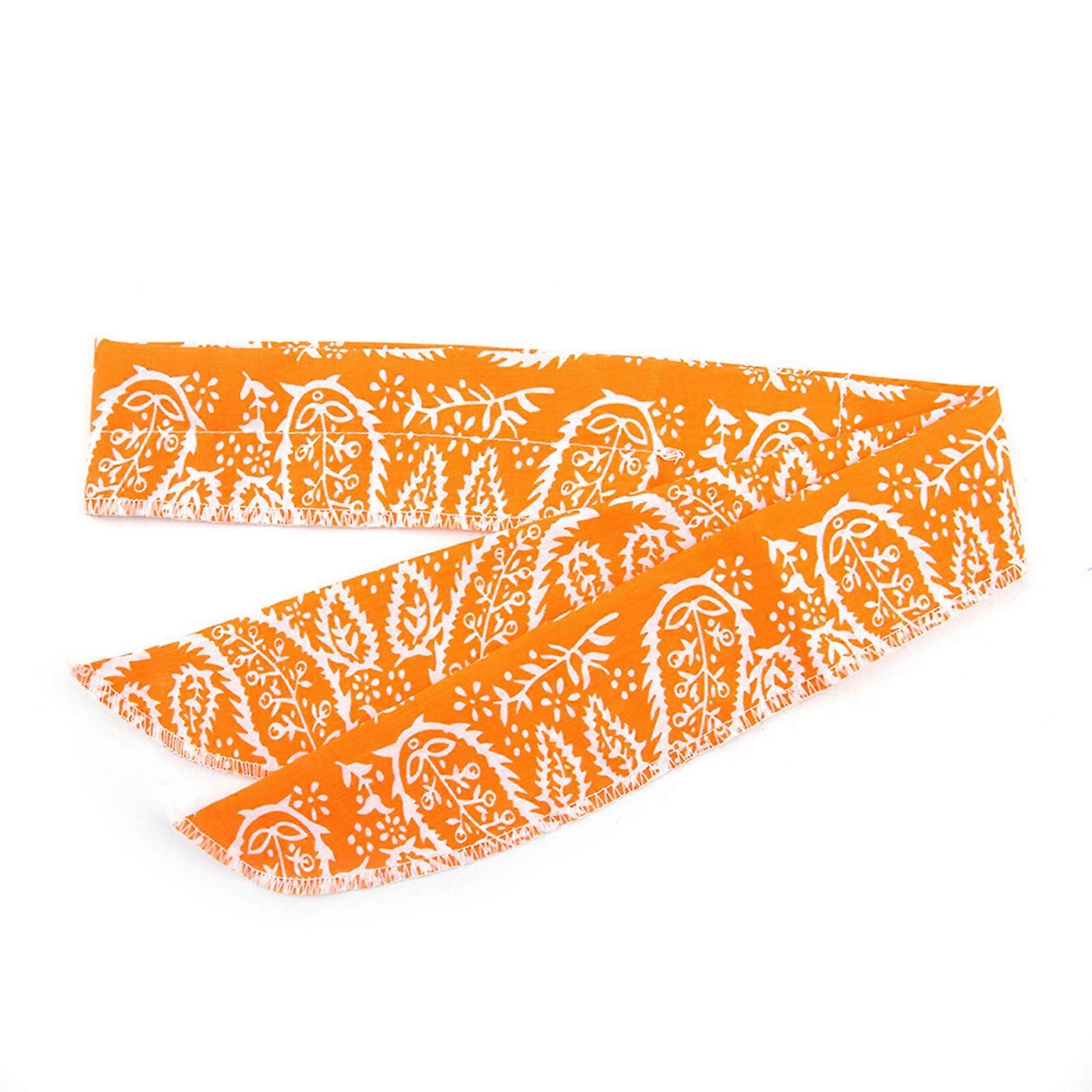 Prévenir le coup de chaleur Chiens Refroidissement Bandana Réutilisable Chats Refroidissement Écharpe Fleur Imprimé Chiens Bandana Animal Chaud Jour Écharpe orange