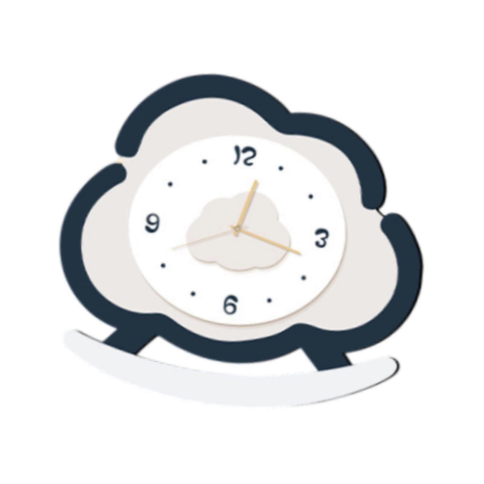 Cloud Shape Table Clock Non Ticking Home Office Timepiece Bedside Desk Clock