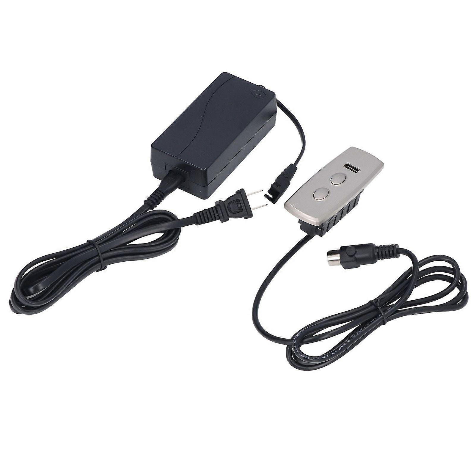 Electric Sofa Controller USB Socket Straight Head 5 Pin Household Electric Sofa Lift Hand Controller US Plug 100240V