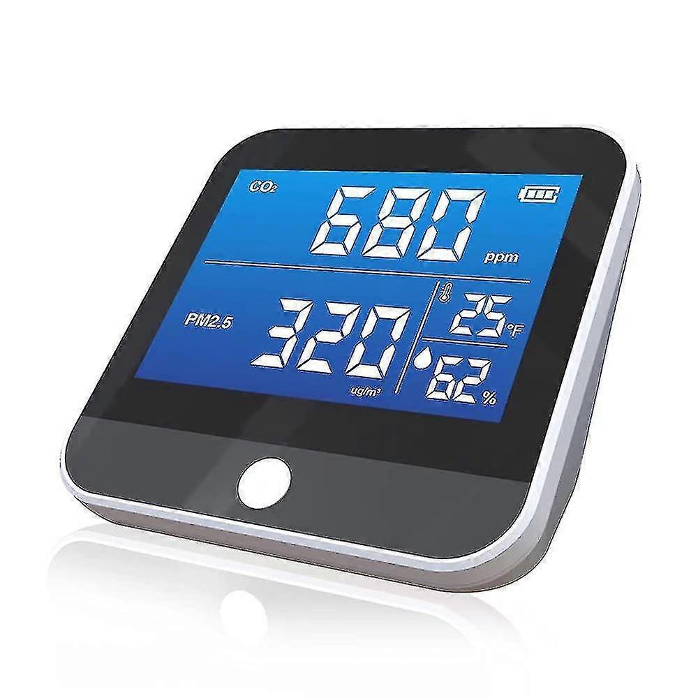 Co2 Detector, Indoor Air Quality Co2 Monitor Carbon Dioxide Monitor Ndir Sensor 400-5000 Ppm, Usb Rechargeable Co2 Alarm Meter, Temperature And Relati