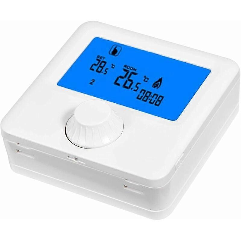 Thermostat with Receiver, RF Digital LCD Wireless Heating Thermostat Temperature Controller for Wall Boiler, Retrofit Accessories