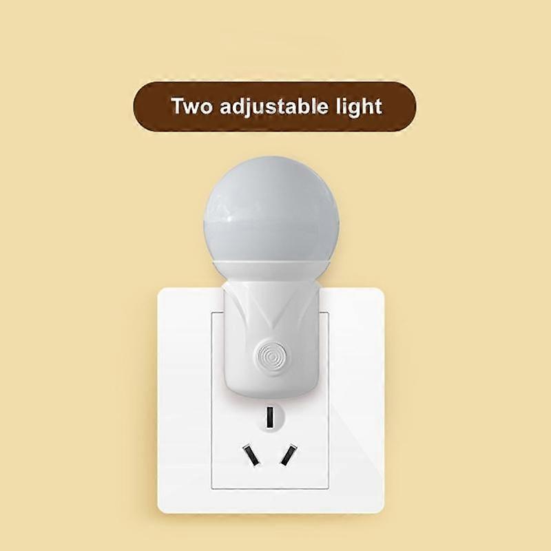 1PC LED Plug-in Night Light 2-color Baby Nursing Eye Sleep Light Bedroom Socket Lights Energy Saving