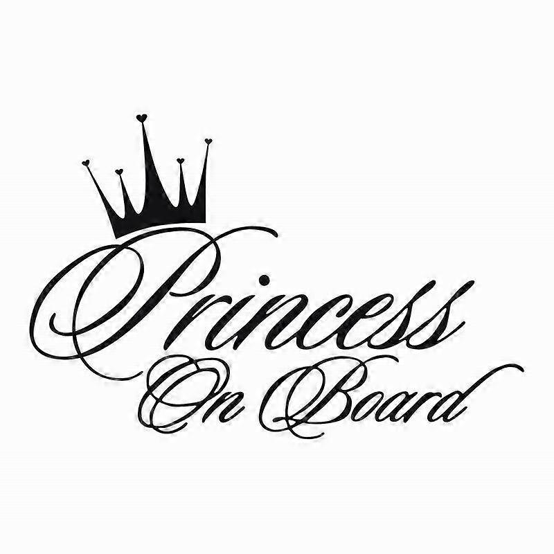 Princess On Board Pattern Car Sticker Car Body Car Door Window Decor Car Decoration