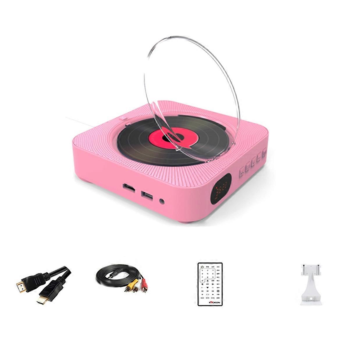 VCD CD DVD Multifunctional Audio Music Player Bluetooth Speaker FM Radio Wall Mounted AUX Jack with Remote Control(EU) C