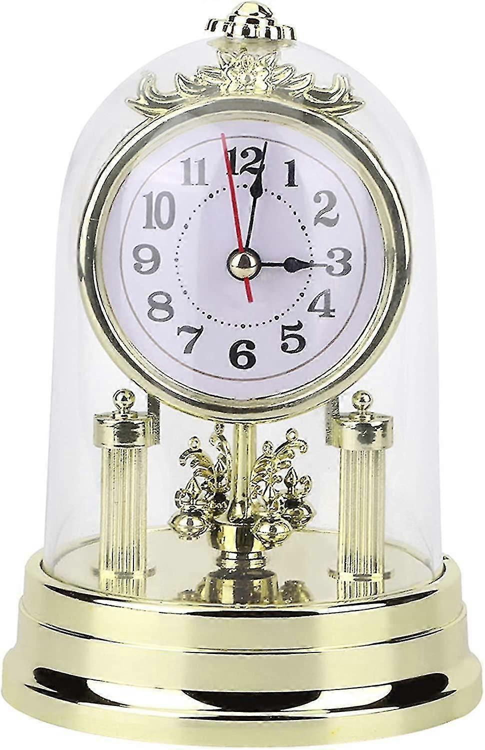 unique Carriage Table Clock European Retro Style Clock Antique Silent Table Clock compatible with Home Living Room Decor-B1