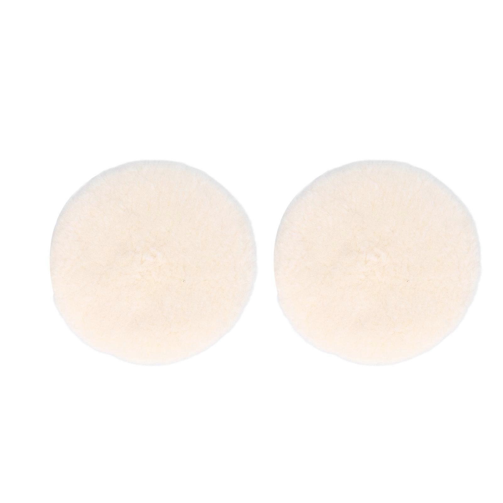 2Pcs Wool Polishing Pads Natural Universal Auto Buffing Pad Car Body Polisher Discs 125mm