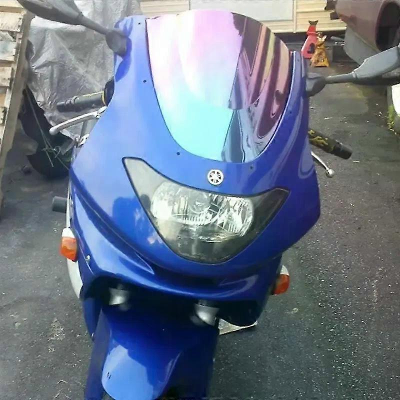 Pare-brise Moto YZF600R Thundercat 1997-2007 - ABS Noir/blanc/bleu/fumé - Réduction Bruit Vent - Installation Facile - 9