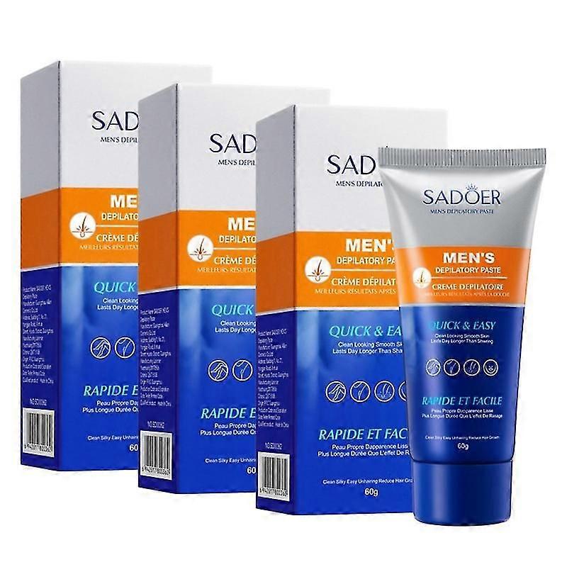 3pcsメンズ脱毛クリームマイルドで刺激のない痛みのない髪の体